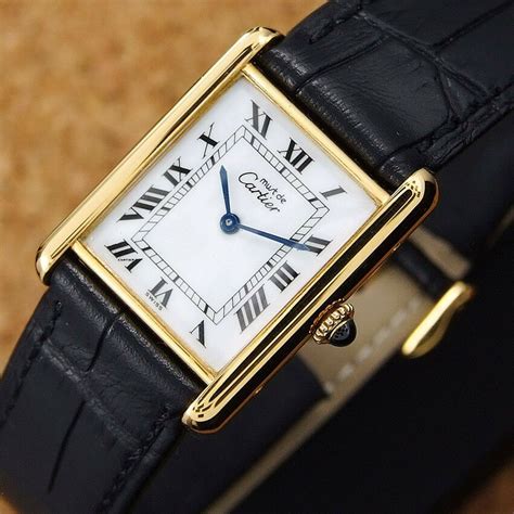 cartier tank men's gold|authentic cartier tank watch.